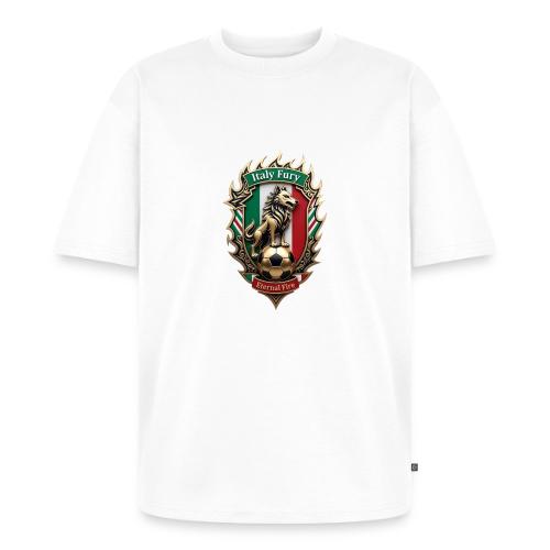 Italy Wolf Fury T-Shirt, Italian Flag Pride Gift - Unisex Oversized Organic T-Shirt