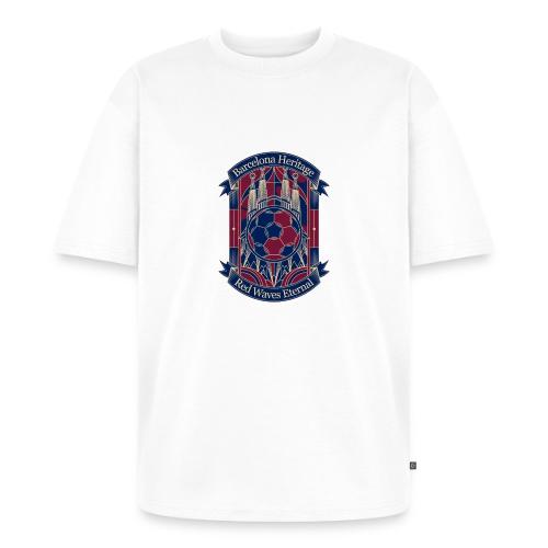 Barcelona Red Heritage T Shirt, Barsa fan Gift - Unisex Oversized Organic T-Shirt