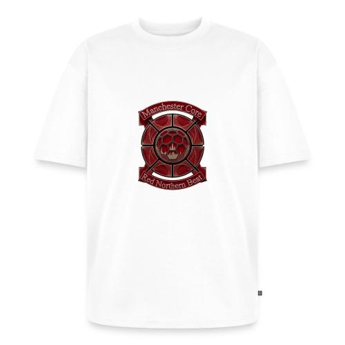 Manchester Is Red T Shirt, Soccer City Pride Gift - Unisex Premium Oversized Organic T-Shirt