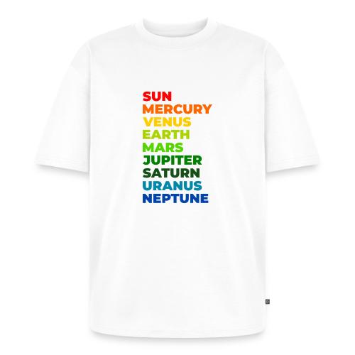 Color the solar system - Unisex Premium Oversized Organic T-Shirt