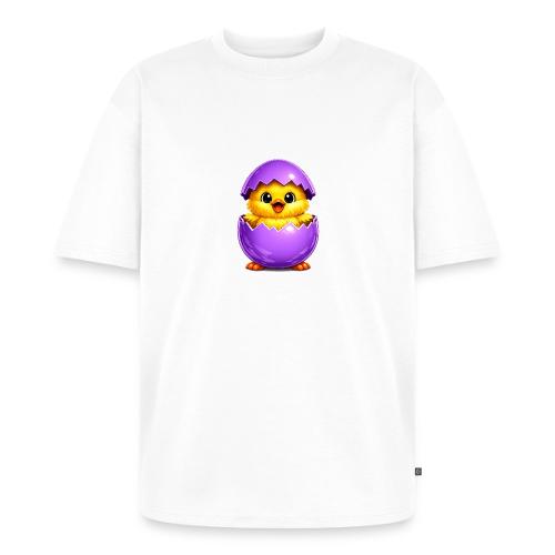 Easter Chick Purple - Unisex Oversized Organic T-Shirt