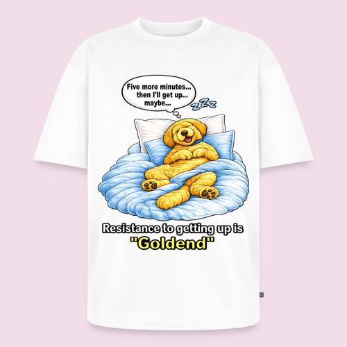 Funny Goldendoodle Sleeping design. - Unisex Oversized Organic T-Shirt