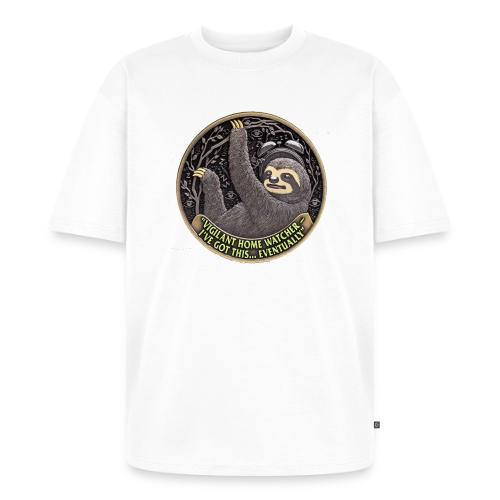 Sloth Home Watcher T Shirt - Unisex Premium Oversized Organic T-Shirt