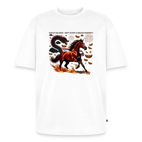 Year of the Horse Victory T Shirt, Lunar New Year - Unisex Oversized Organic T-Shirt