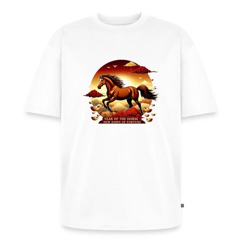 Year of the Horse Sunrise T Shirt, Lunar New Year - Unisex Premium Oversized Organic T-Shirt