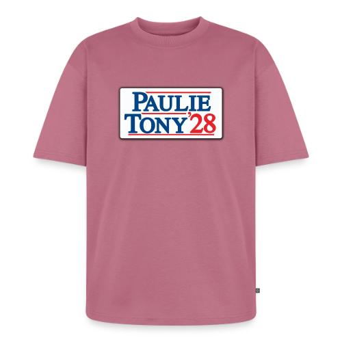 Paulie and Tony for Co-President 2028 - Unisex Oversized Organic T-Shirt