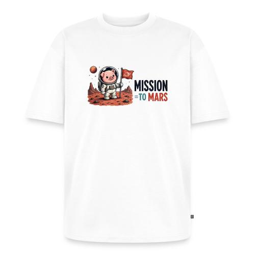 Mission To Mars Space Pig - Unisex Oversized Organic T-Shirt