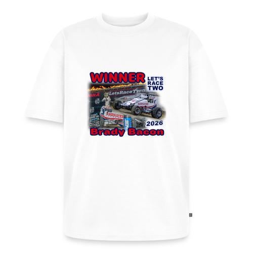 Brady Bacon #LetsRaceTwo Winner - Unisex Oversized Organic T-Shirt