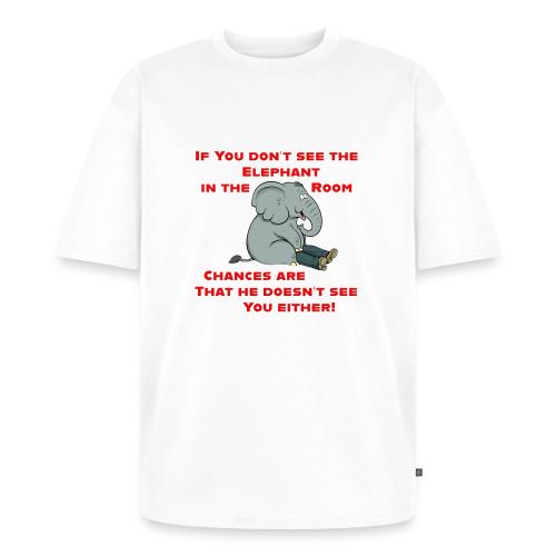 Elephant in the Room Meme - Unisex Oversized Organic T-Shirt