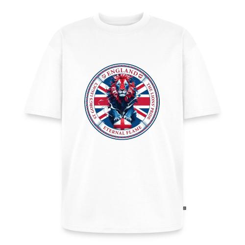 England Lion Emblem T Shirt, Flag Pride Gift - Unisex Premium Oversized Organic T-Shirt
