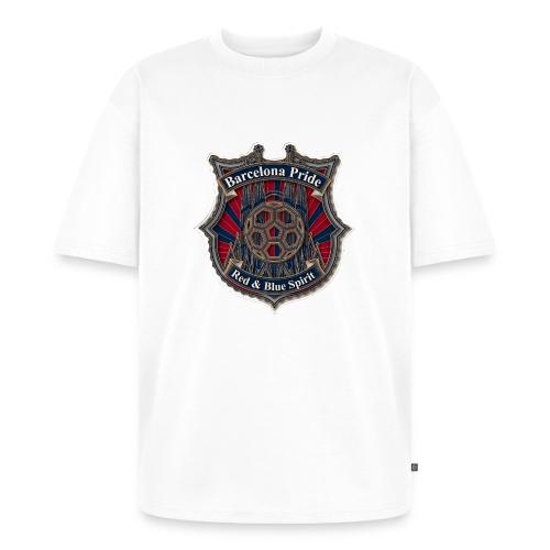 Barcelona Scarlet Pride T Shirt, Soccer City Gift - Unisex Oversized Organic T-Shirt