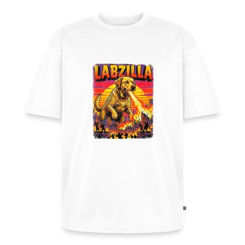Labzilla Giant Yellow Labrador Monster Tee - Unisex Oversized Organic T-Shirt