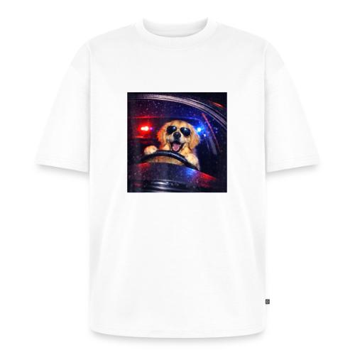 Funny Police Golden Retriever Meme Tee - Unisex Oversized Organic T-Shirt