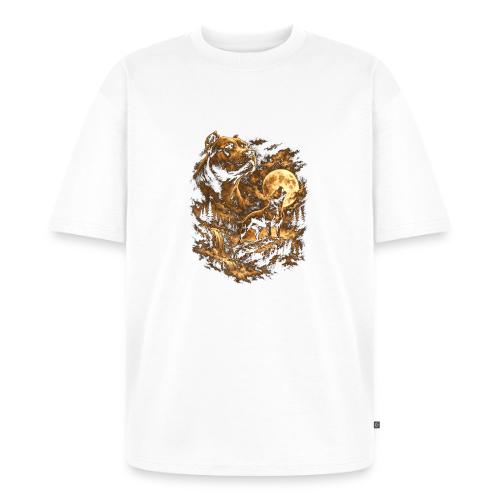 Pit Bull Howling Moon Fantasy Forest Tee - Unisex Oversized Organic T-Shirt