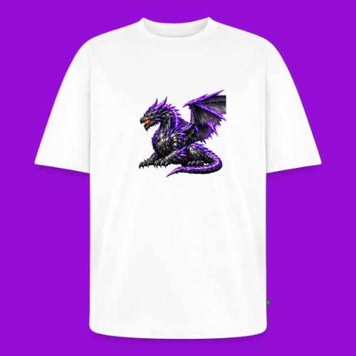 Neon Dragon at Rest - Unisex Oversized Organic T-Shirt