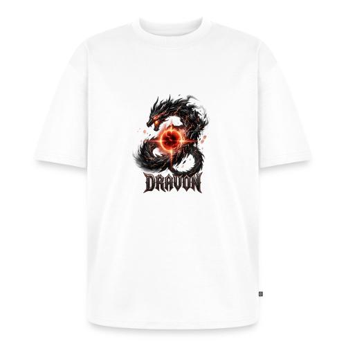 Dravon Fire Dragon Dark Fantasy Graphic T-Shirt - Unisex Oversized Organic T-Shirt