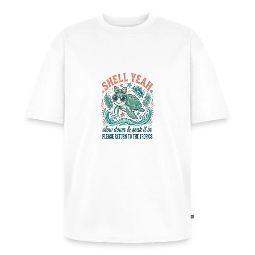 Shell Yeah Sea Turtle Beach Vibes - Unisex Oversized Organic T-Shirt