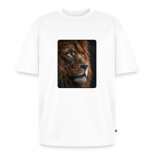 Lion Portrait Majestic Wildlife Design - Unisex Premium Oversized Organic T-Shirt
