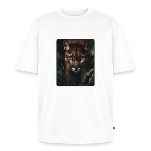 Cougar Jungle Predator Design - Unisex Premium Oversized Organic T-Shirt