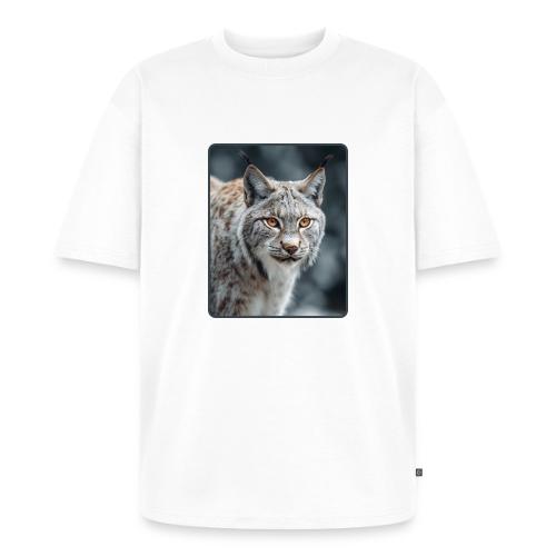 Lynx Portrait Piercing Eyes Design - Unisex Premium Oversized Organic T-Shirt