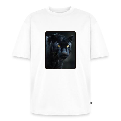 Black Panther Glowing Eyes Design - Unisex Premium Oversized Organic T-Shirt