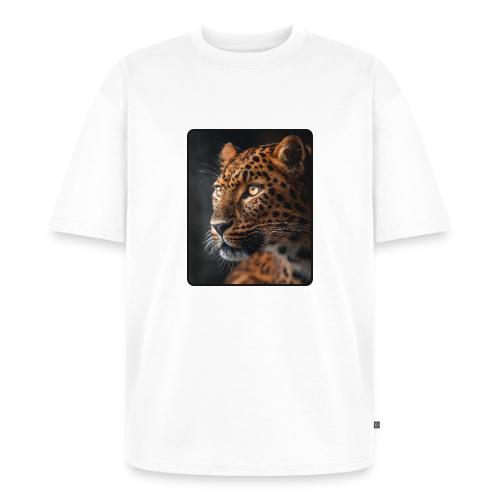 Amur Leopard Face Wildlife Design - Unisex Premium Oversized Organic T-Shirt