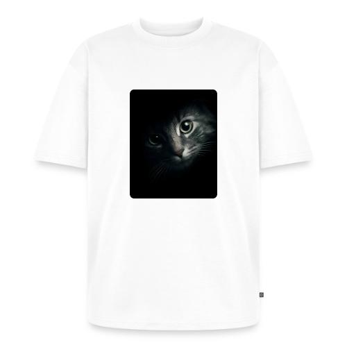 Cat Face in Shadow Close-Up Design - Unisex Premium Oversized Organic T-Shirt