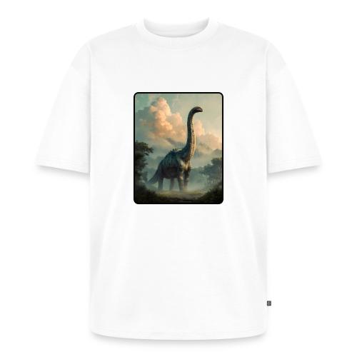 Brachiosaurus Prehistoric Scene Design - Unisex Premium Oversized Organic T-Shirt