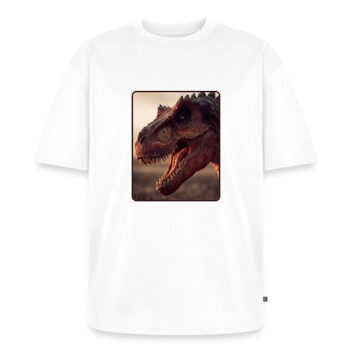 T Rex Roaring Close-Up Design - Unisex Premium Oversized Organic T-Shirt