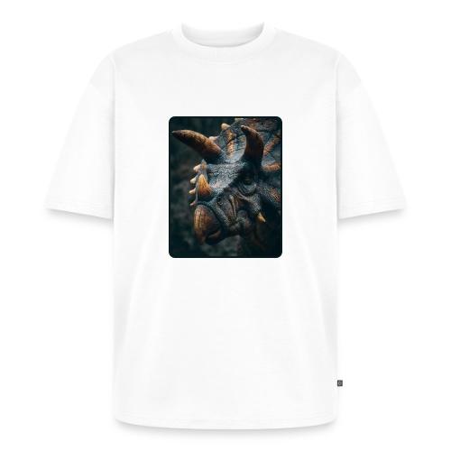 Triceratops Detailed Portrait Design - Unisex Premium Oversized Organic T-Shirt