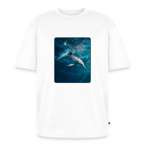 Dolphin Sunlit Ocean Serenity Design - Unisex Premium Oversized Organic T-Shirt