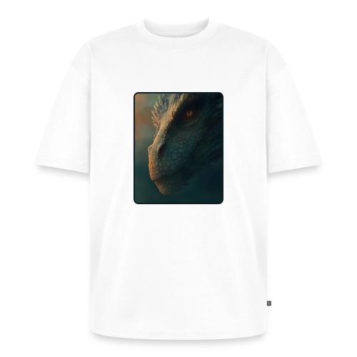 Golden Eye Dragon Close-Up Design - Unisex Premium Oversized Organic T-Shirt
