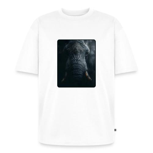 Shadow Elephant Intense Eyes Design - Unisex Premium Oversized Organic T-Shirt