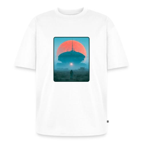 Astronaut Alien Outpost Design - Unisex Oversized Organic T-Shirt