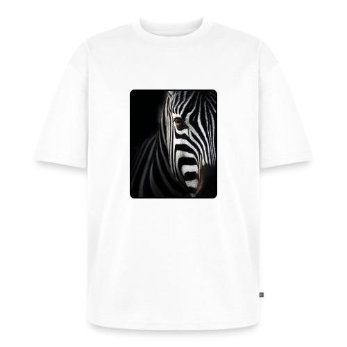 Zebra High Contrast Portrait Design - Unisex Oversized Organic T-Shirt