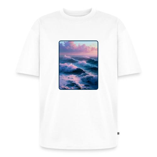 Dreamy Pastel Ocean Sunset Art - Unisex Premium Oversized Organic T-Shirt
