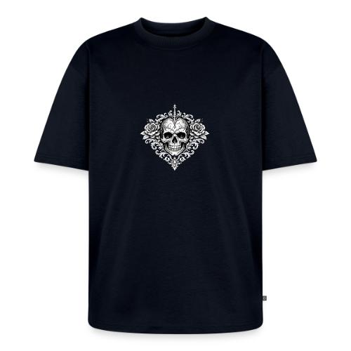 Gothic Filigree Skull - Unisex Oversized Organic T-Shirt