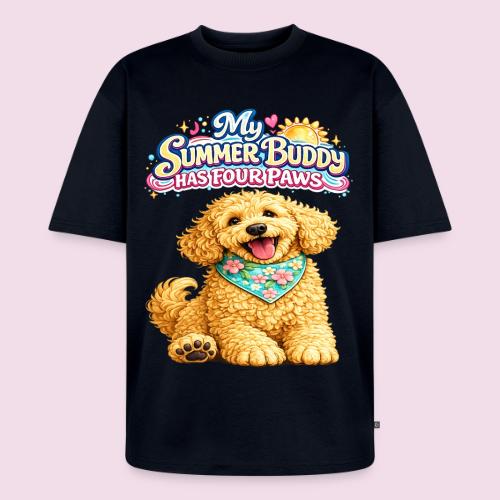 My Summer Buddy Has Four Paws - Unisex Oversized Organic T-Shirt