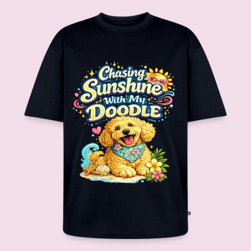 Chasing Sunshine With My Doodle - Unisex Oversized Organic T-Shirt