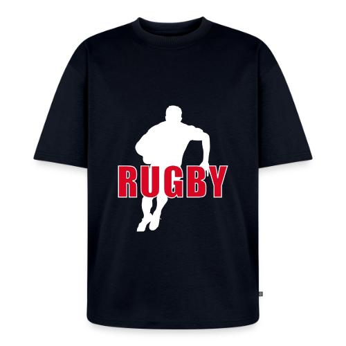 Bold Rugby Action Silhouette - Unisex Premium Oversized Organic T-Shirt