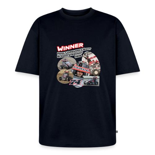 Luke Hall - Eldora Speedway FFN#1 Design 2 - Unisex Oversized Organic T-Shirt