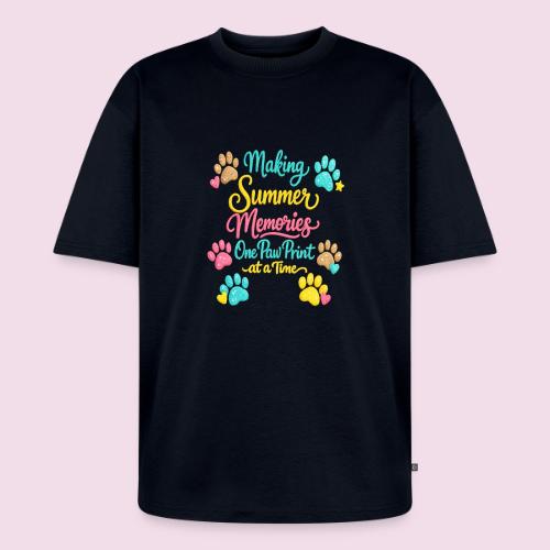 Making Summer Memories Faux Embroidery - Unisex Oversized Organic T-Shirt