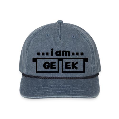 iamGEEK LOGO - Hat - Vintage Washed Rope Cap
