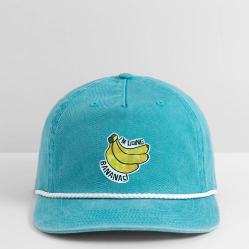 I'm Going Bananas! Fun Fruit Design - Vintage Washed Rope Cap