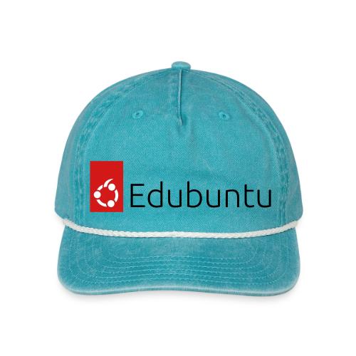 Edubuntu Logo 2023 - Black - Vintage Washed Rope Cap