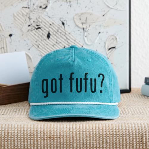 gotfufu-black - Vintage Washed Rope Cap