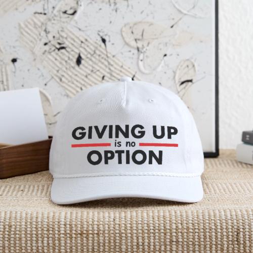 Giving Up is no Option - Vintage Washed Rope Cap