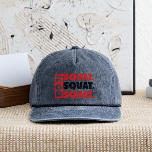 Do It. Squat.Squat.Squat - Vintage Washed Rope Cap