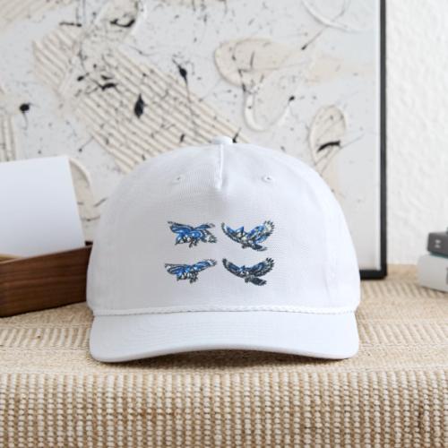 Silver Blue Jay Flight Stages - Vintage Washed Rope Cap