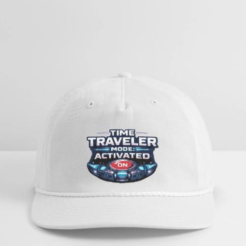 Time Traveler Mode – Futuristic Neon Sci-Fi Tee - Vintage Washed Rope Cap